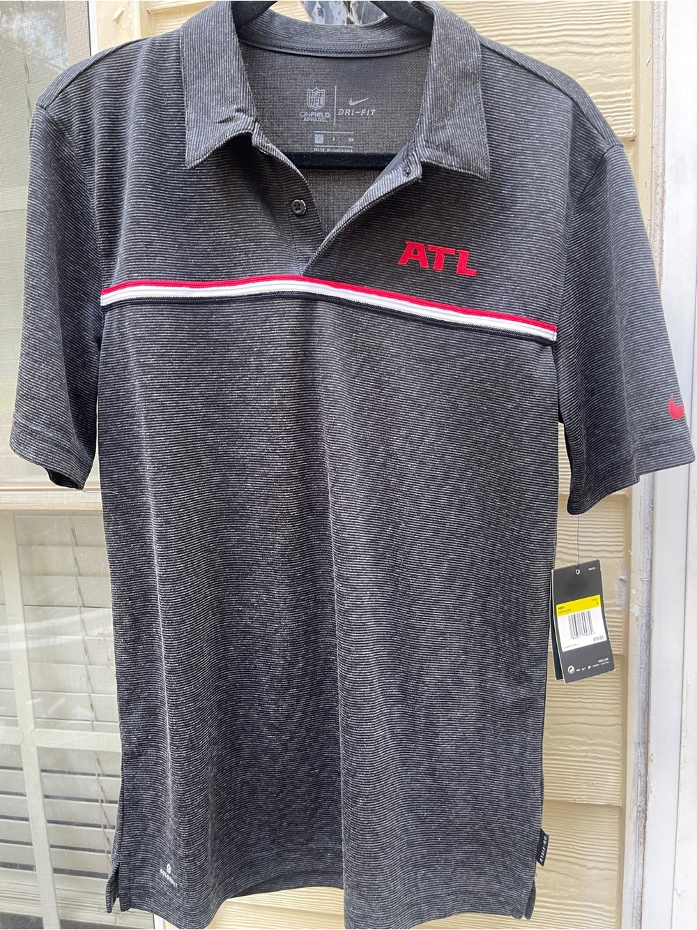 NWT Atlanta Falcons NFL Nike Dri-fit Mens Polo Shirt Mens Size S Retail $75